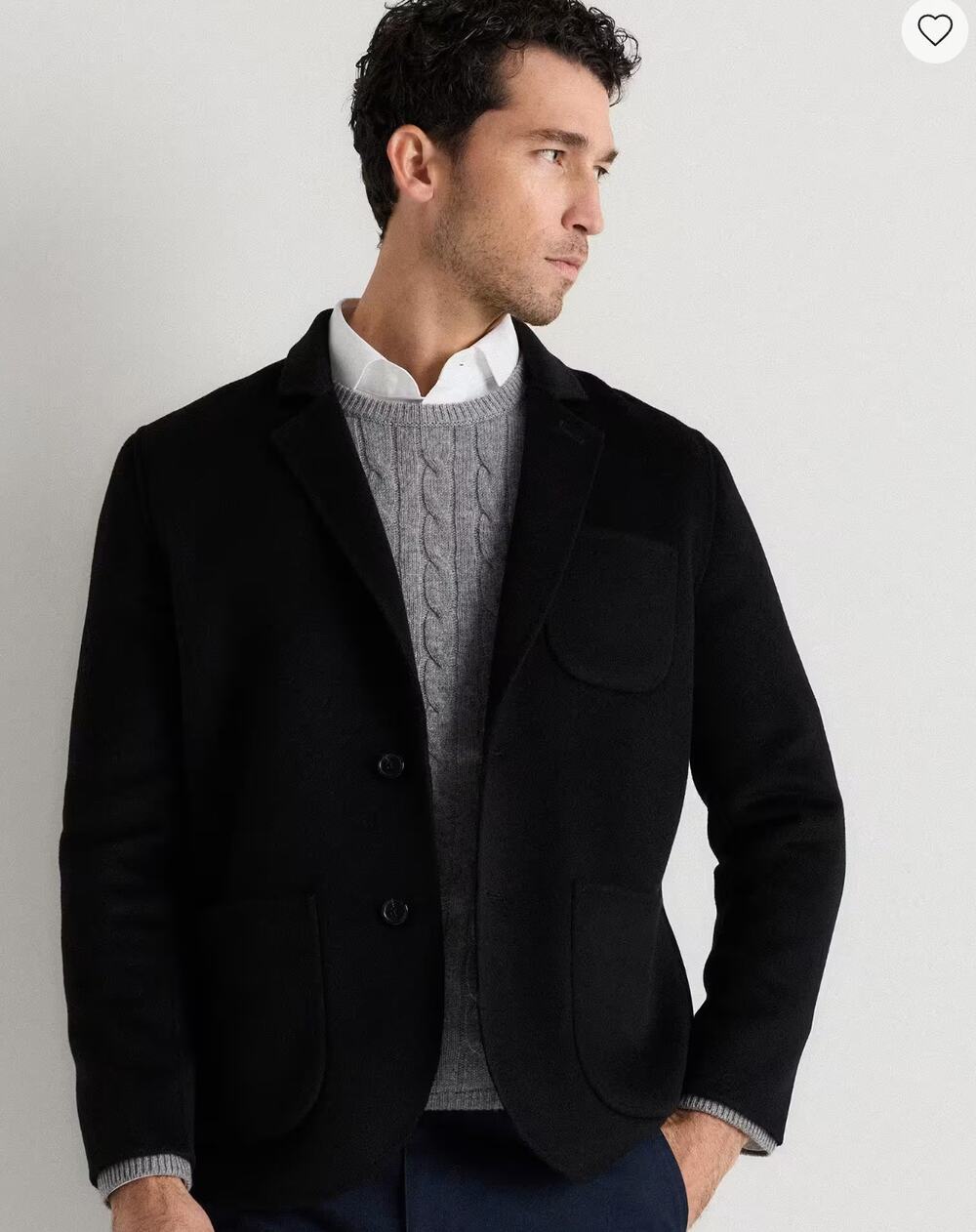 NWOT Quince Men's XXL Unstructured Midweight Cashmere Chore Blazer $400 Luxury